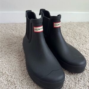Hunter Black Ankle Rain Boots